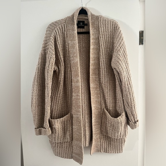 Volcom Women’s Knit Beige Cardigan - Picture 1 of 3